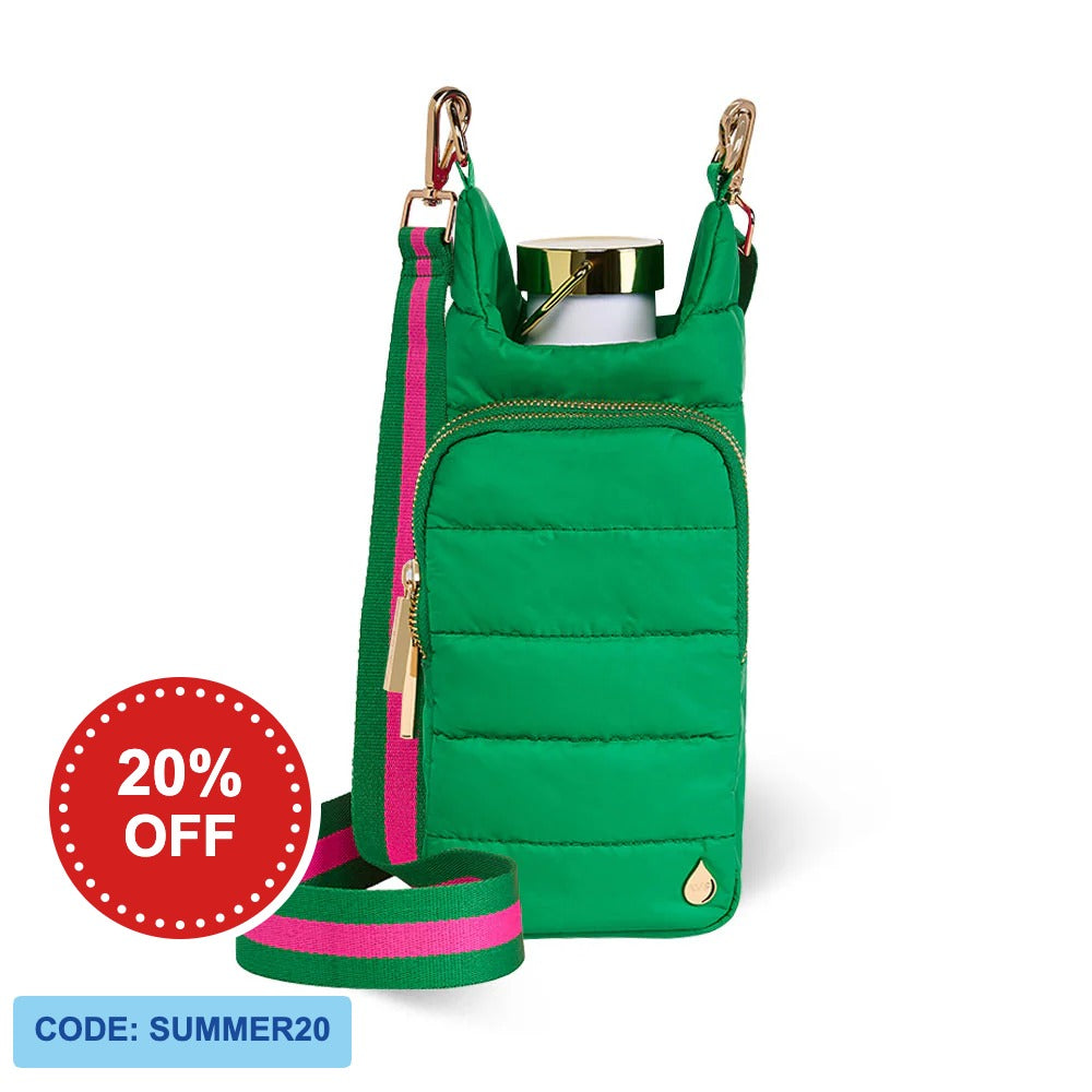 Kelly Green Matte HydroBag® with Pink/Green Strap