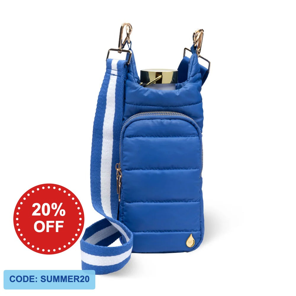 Royal Blue HydroBag® with Blue & White Striped Strap