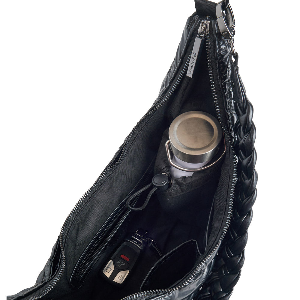 Black Pearl Half Moon HydroHobo® Bag- bottle included