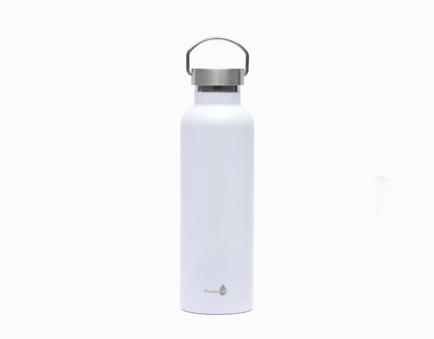 White Stainless Steel Water Bottle- 24 Oz