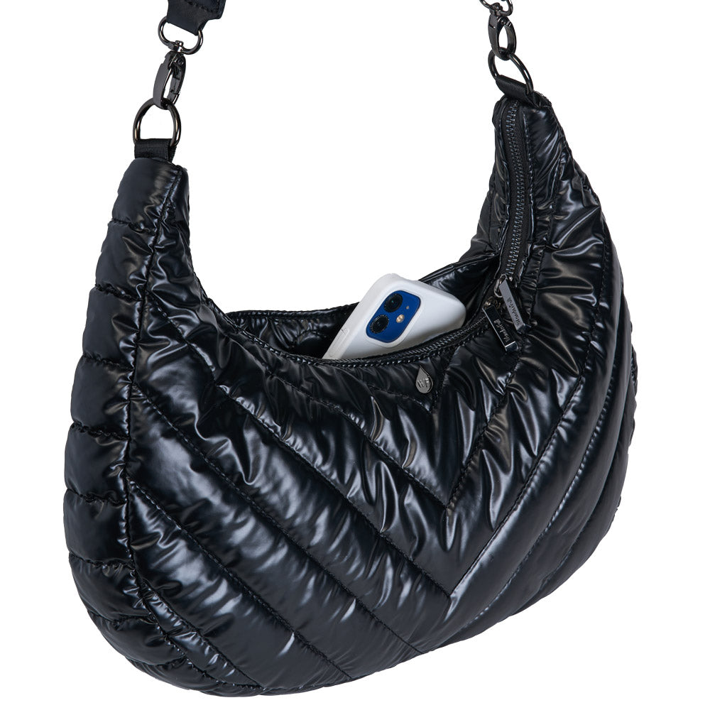 Black Pearl Half Moon HydroHobo® Bag- bottle included