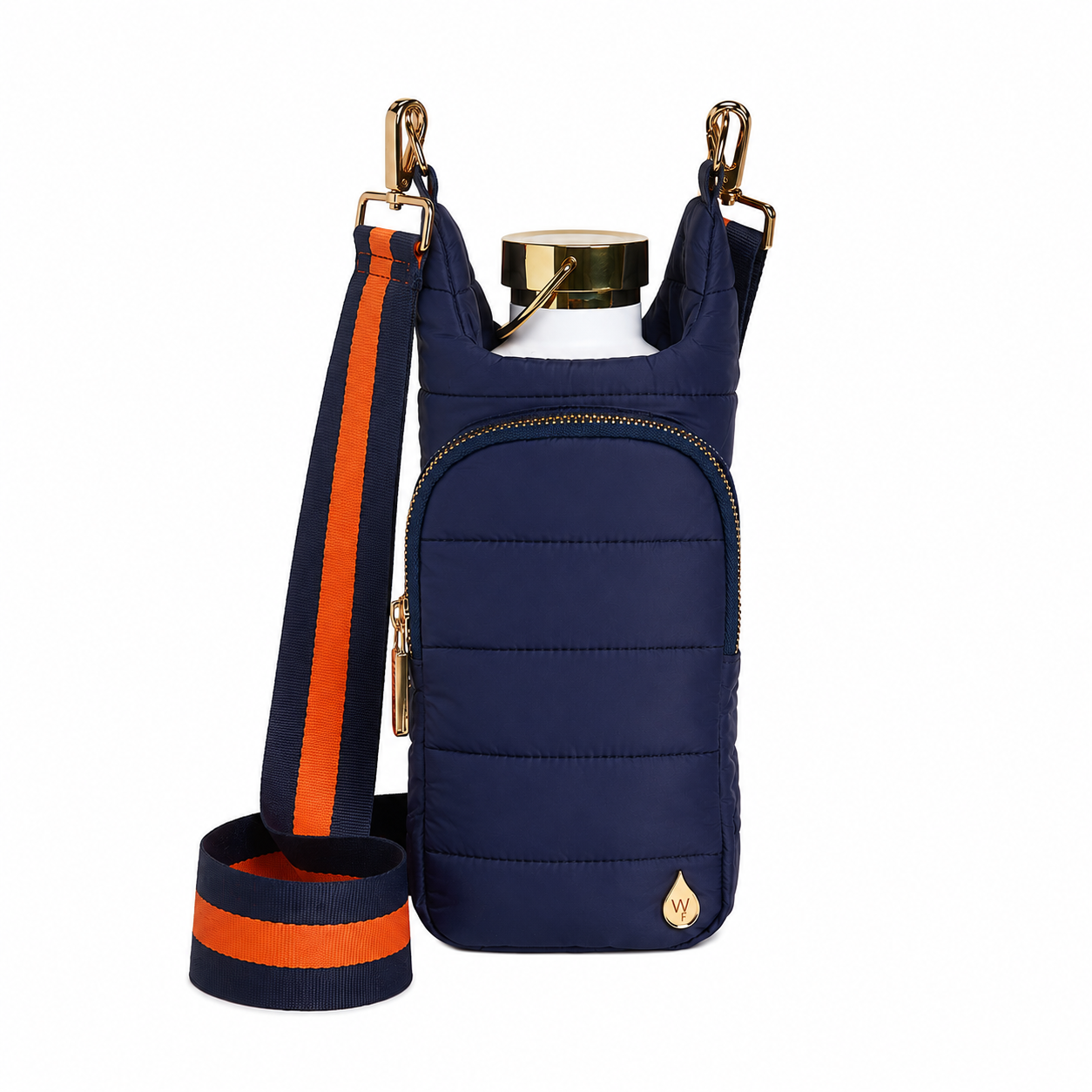 Navy Matte HydroBag® with Navy/Orange Strap