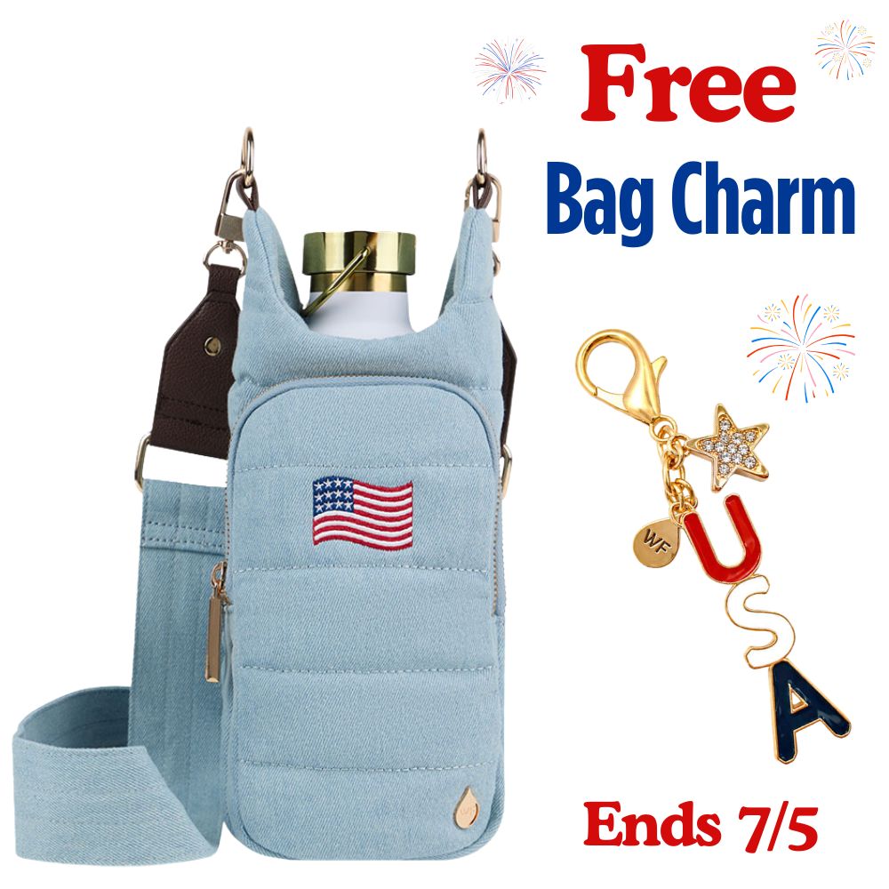Light Denim HydroBag® with Flag Embroidery