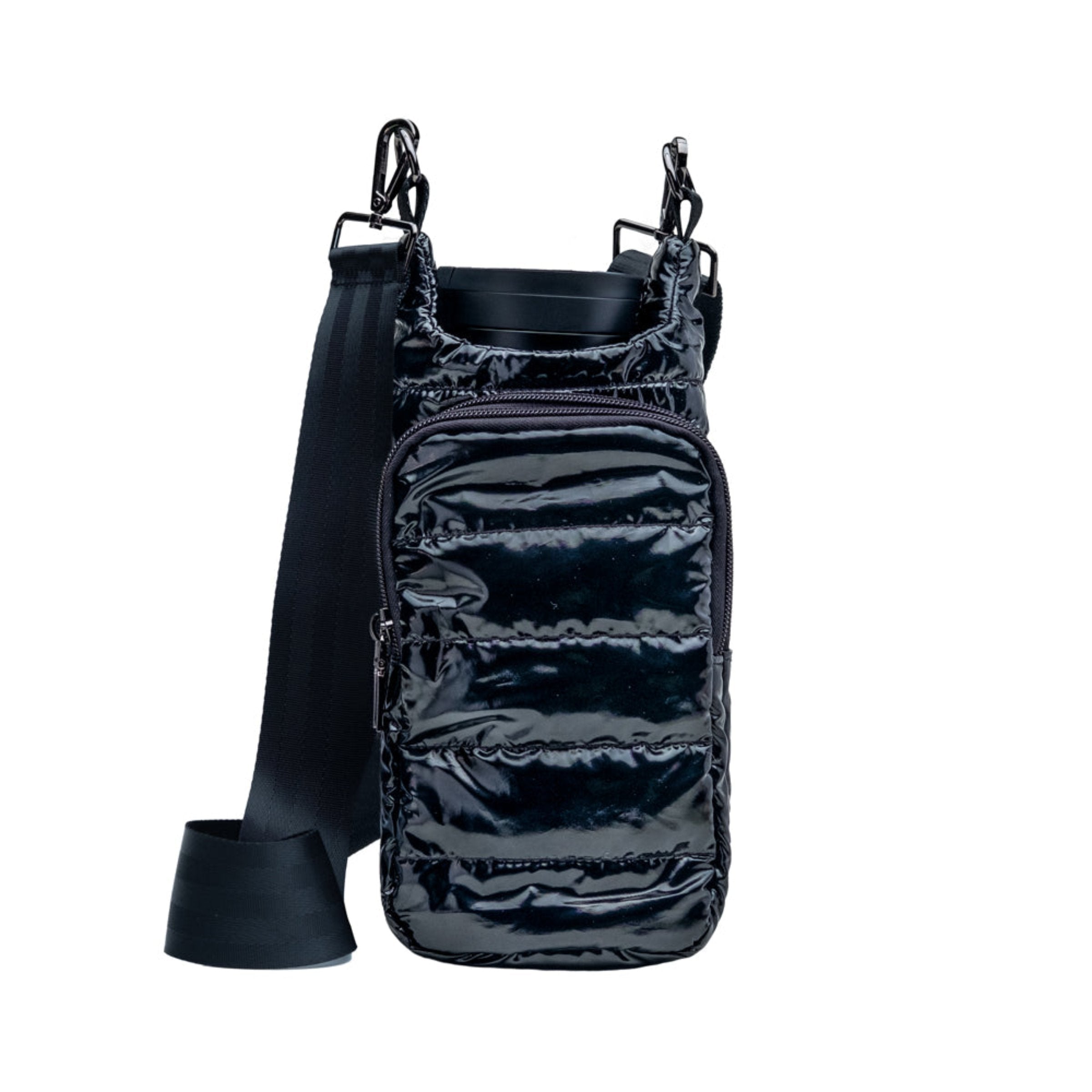 Black Glossy HydroBag with Black Strap – WanderFull