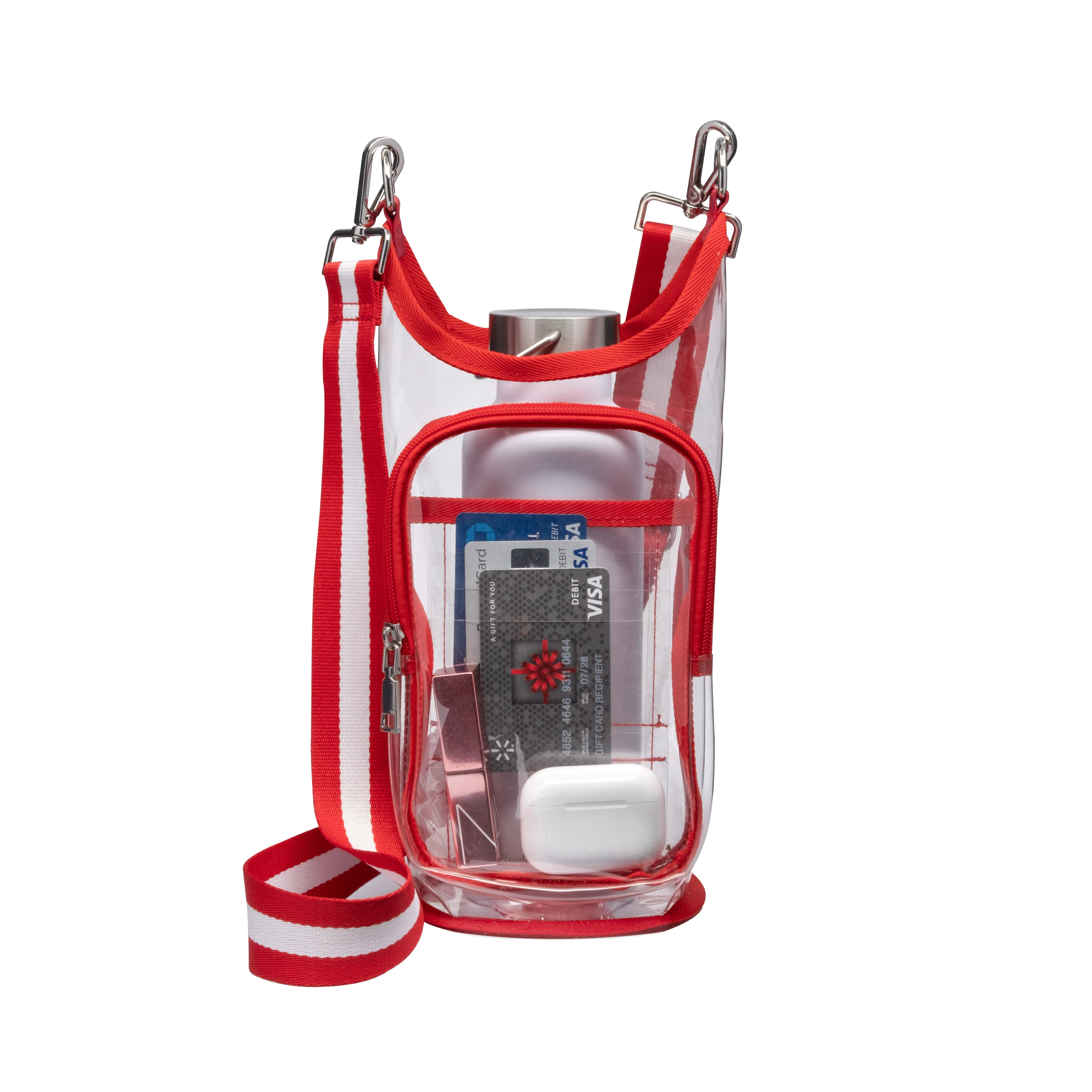 Clear Stadium HydroBag with Red Trim