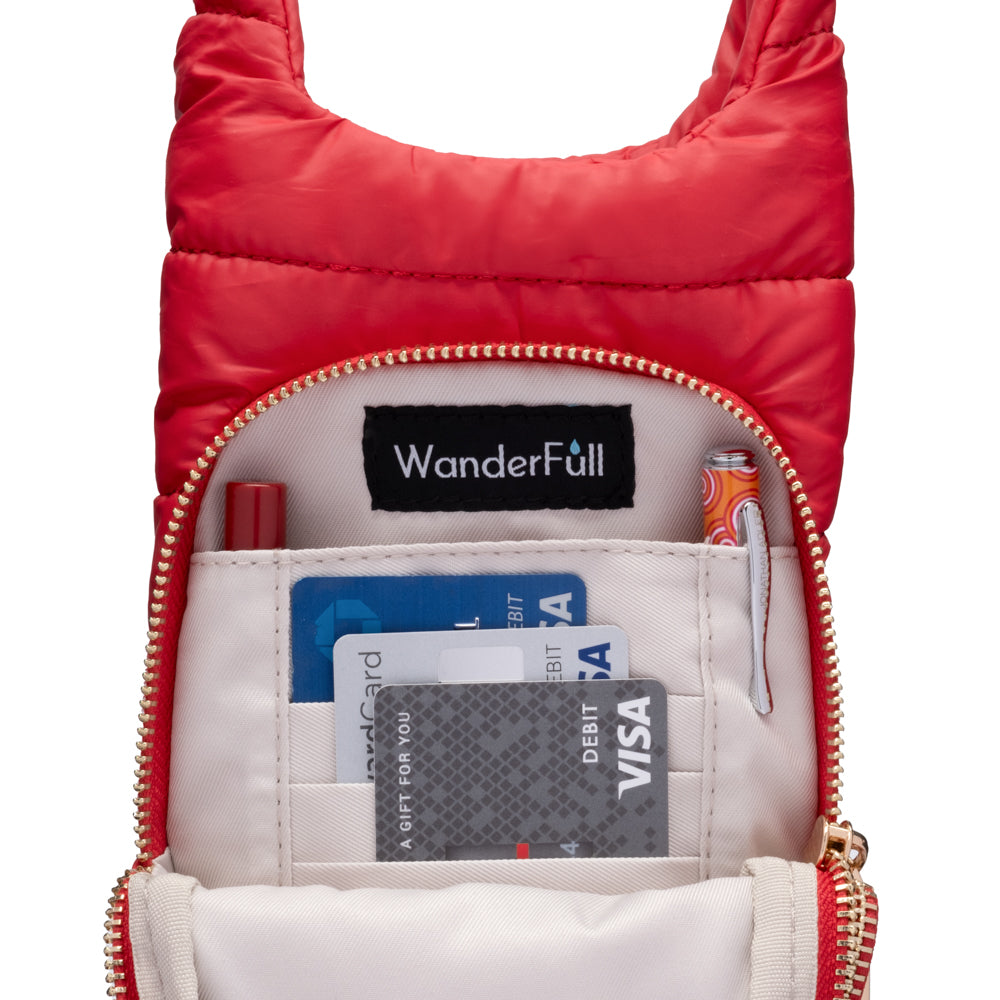 Poppy Red Hydrobag® with Poppy & White Striped Strap