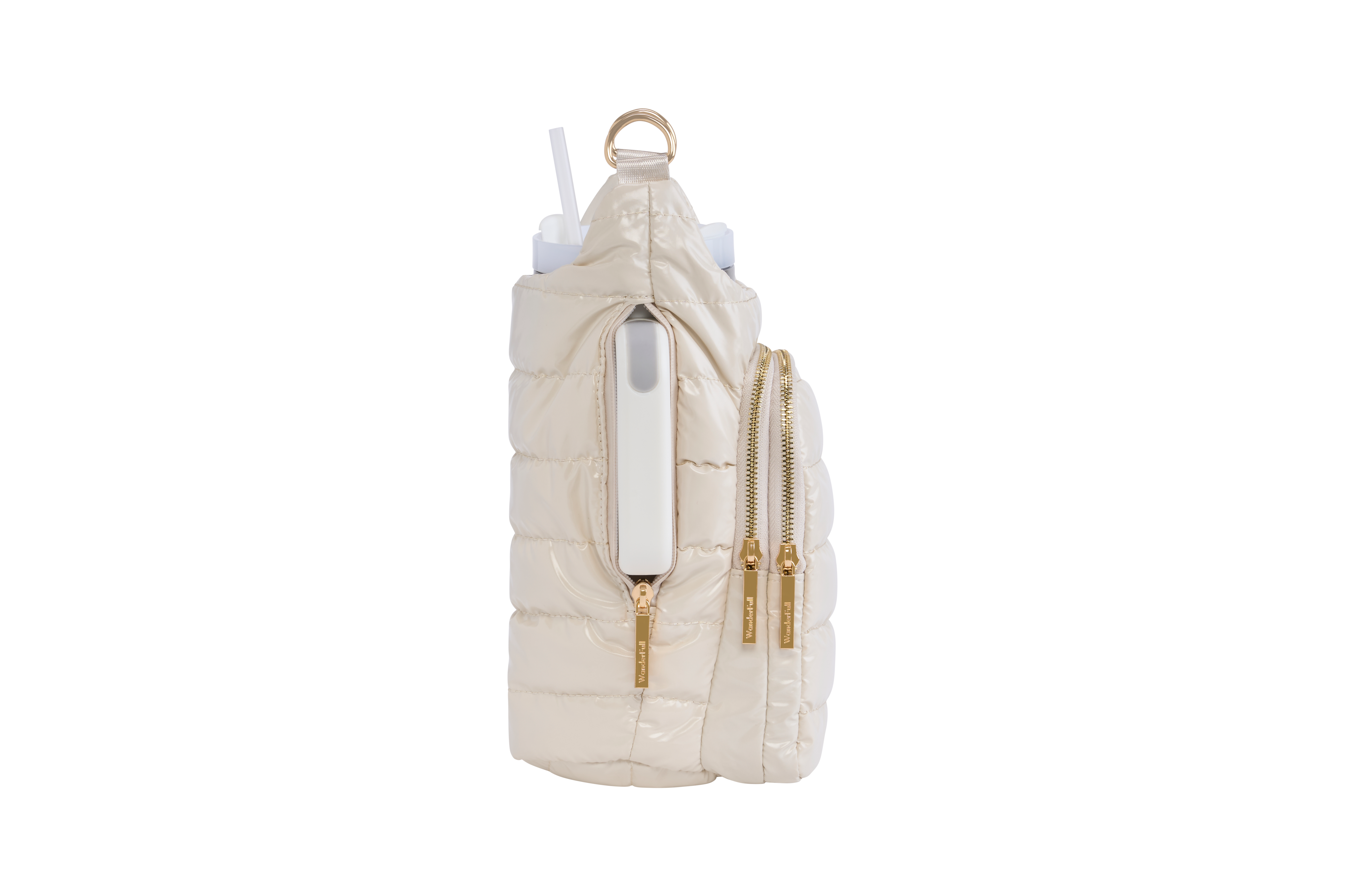 HydroBag® HANDLE™ - Ivory Lacquer with Solid Vegan Leather Trimmed Strap
