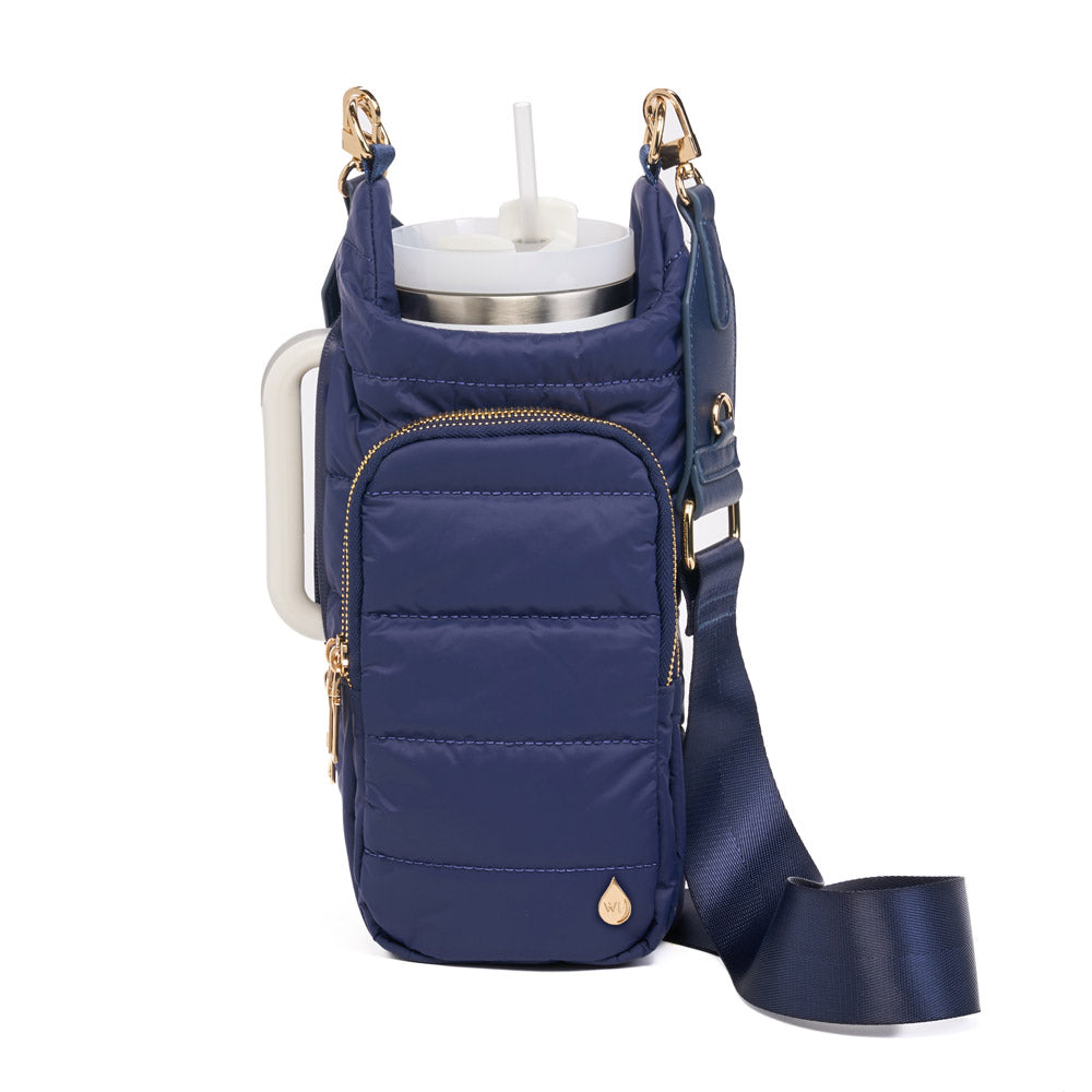 HydroBag HANDLE™- Navy Matte with Solid Vegan Leather Strap