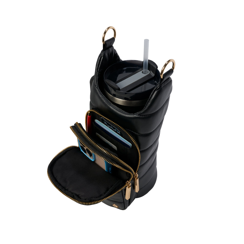 HydroBag® HANDLE™- Black Vegan Leather with Strap Bundle