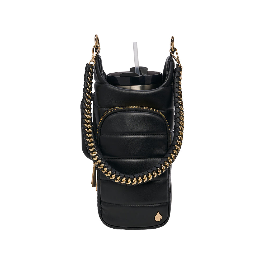 HydroBag® HANDLE™- Black Vegan Leather with Strap Bundle