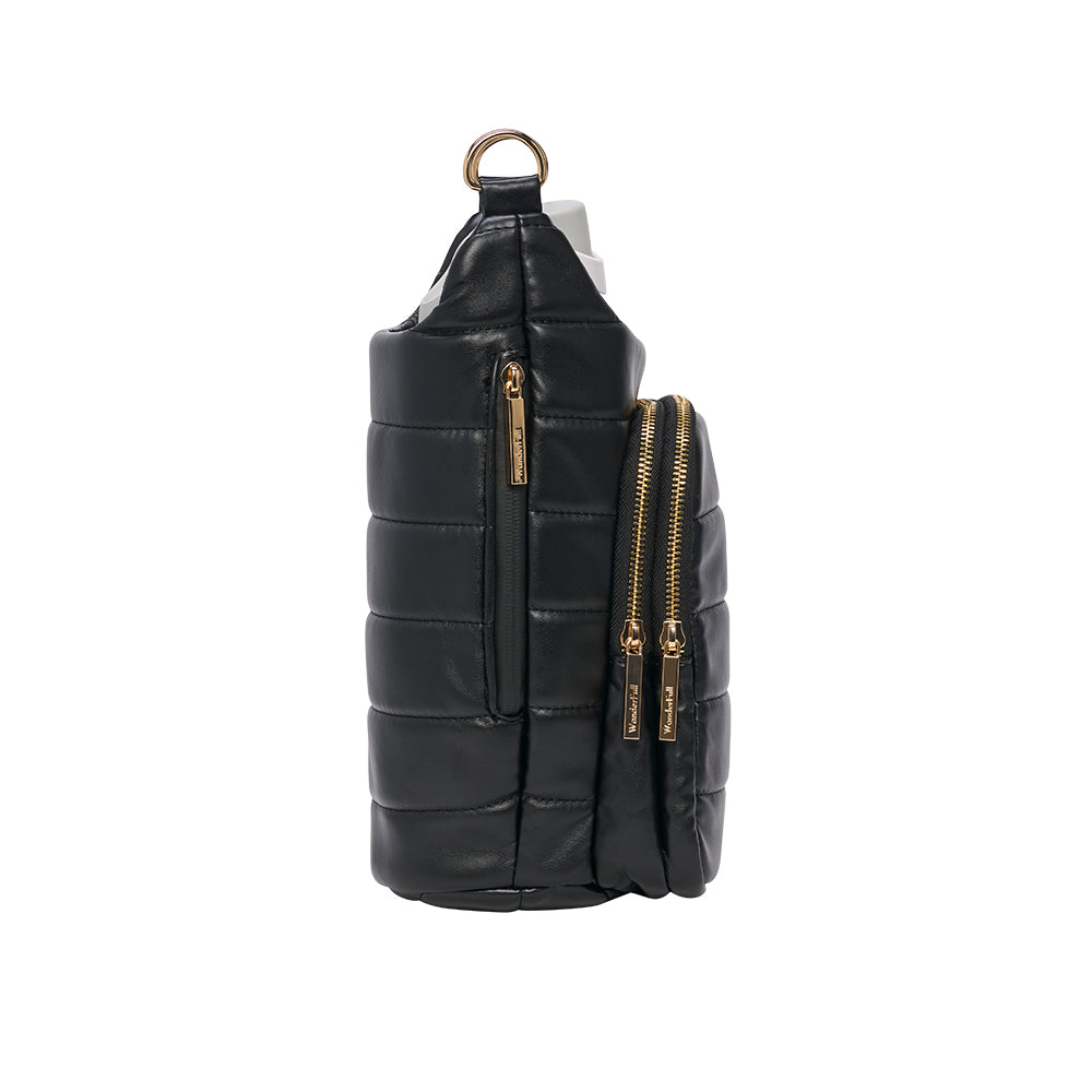 HydroBag® HANDLE™- Black Vegan Leather with Strap Bundle