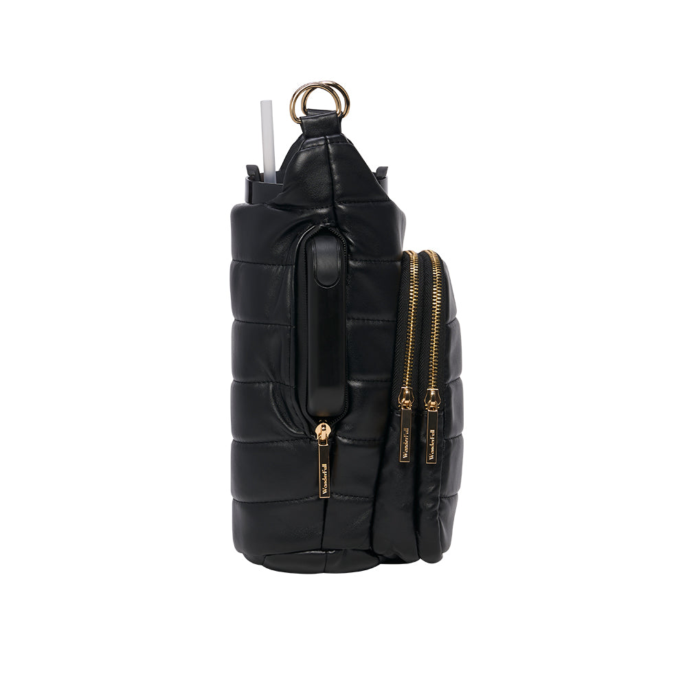 HydroBag® HANDLE™- Black Vegan Leather with Strap Bundle