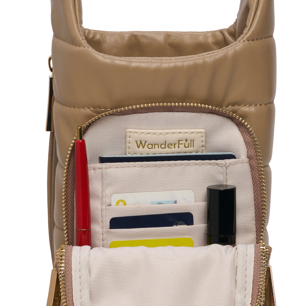HydroBag® HANDLE™- Taupe Vegan Leather with Strap Bundle
