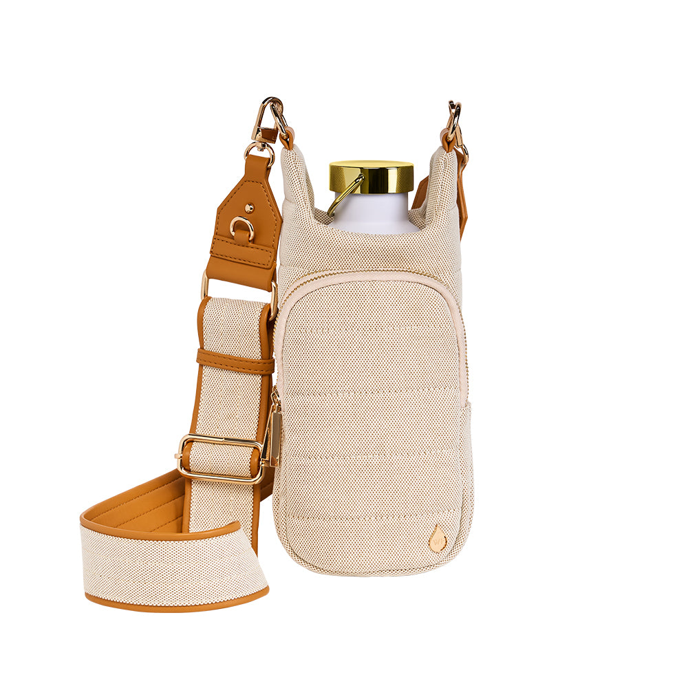Oatmeal Canvas HydroBag® with Canvas and Vegan Leather Strap