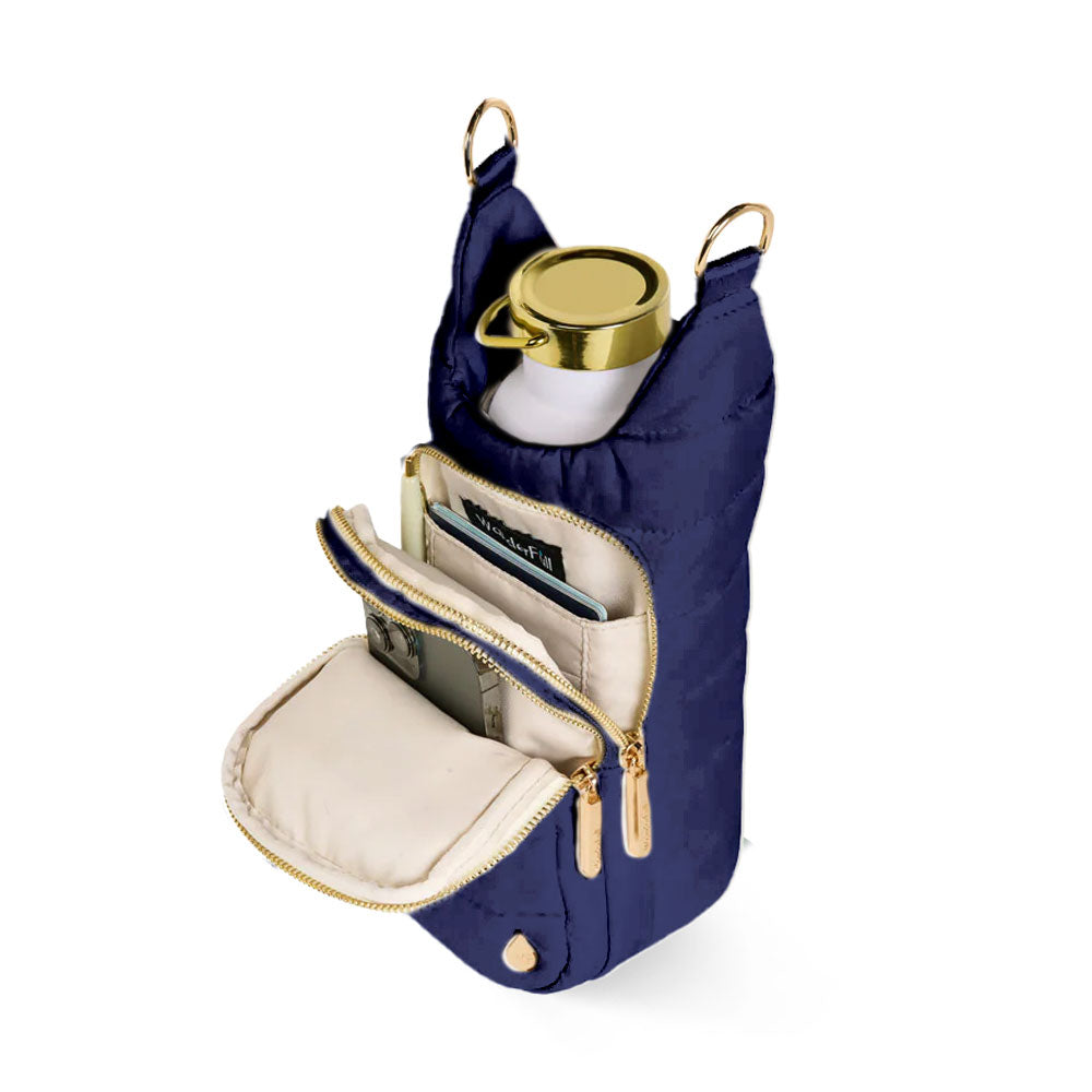 Navy Blue Matte HydroBag® with Navy/Gold Strap