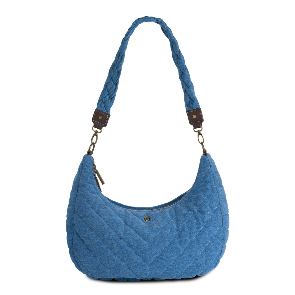 Denim Half Moon HydroHobo® Bag- bottle included