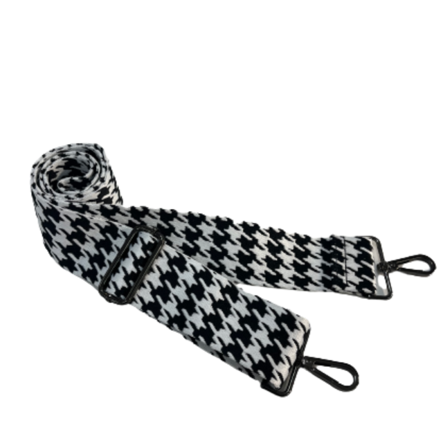 Wholesale Packs (4 or 10) - Black Matte HydroBag with Black/White Houndstooth Strap