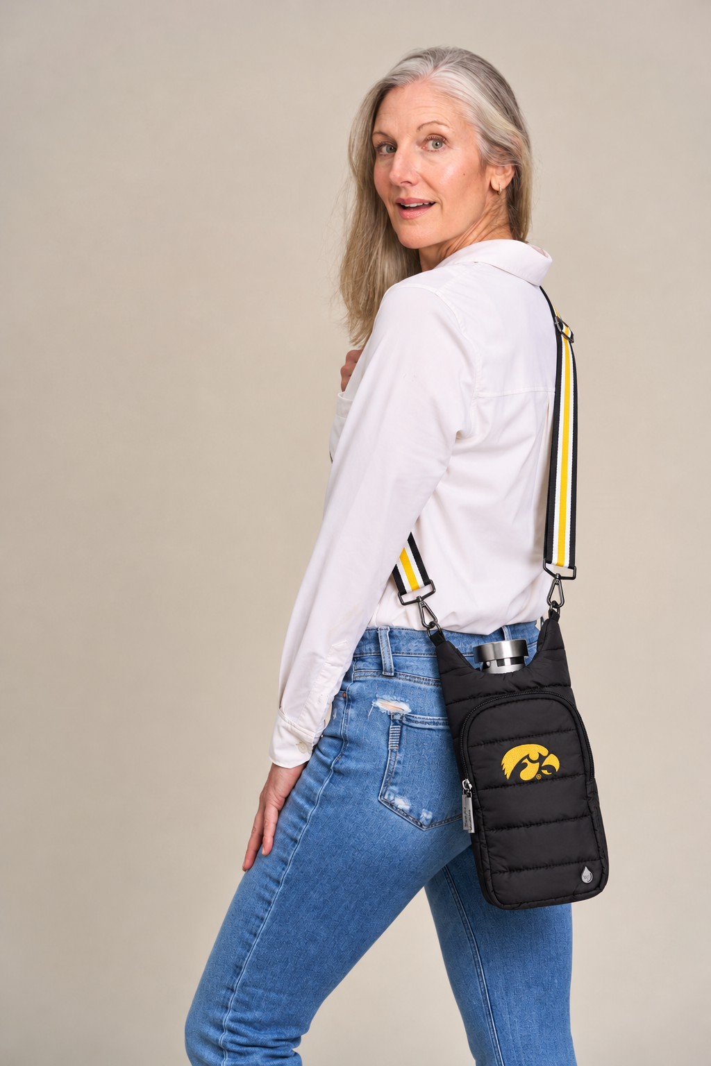 University of Iowa Hawkeyes Black Matte HydroBag®
