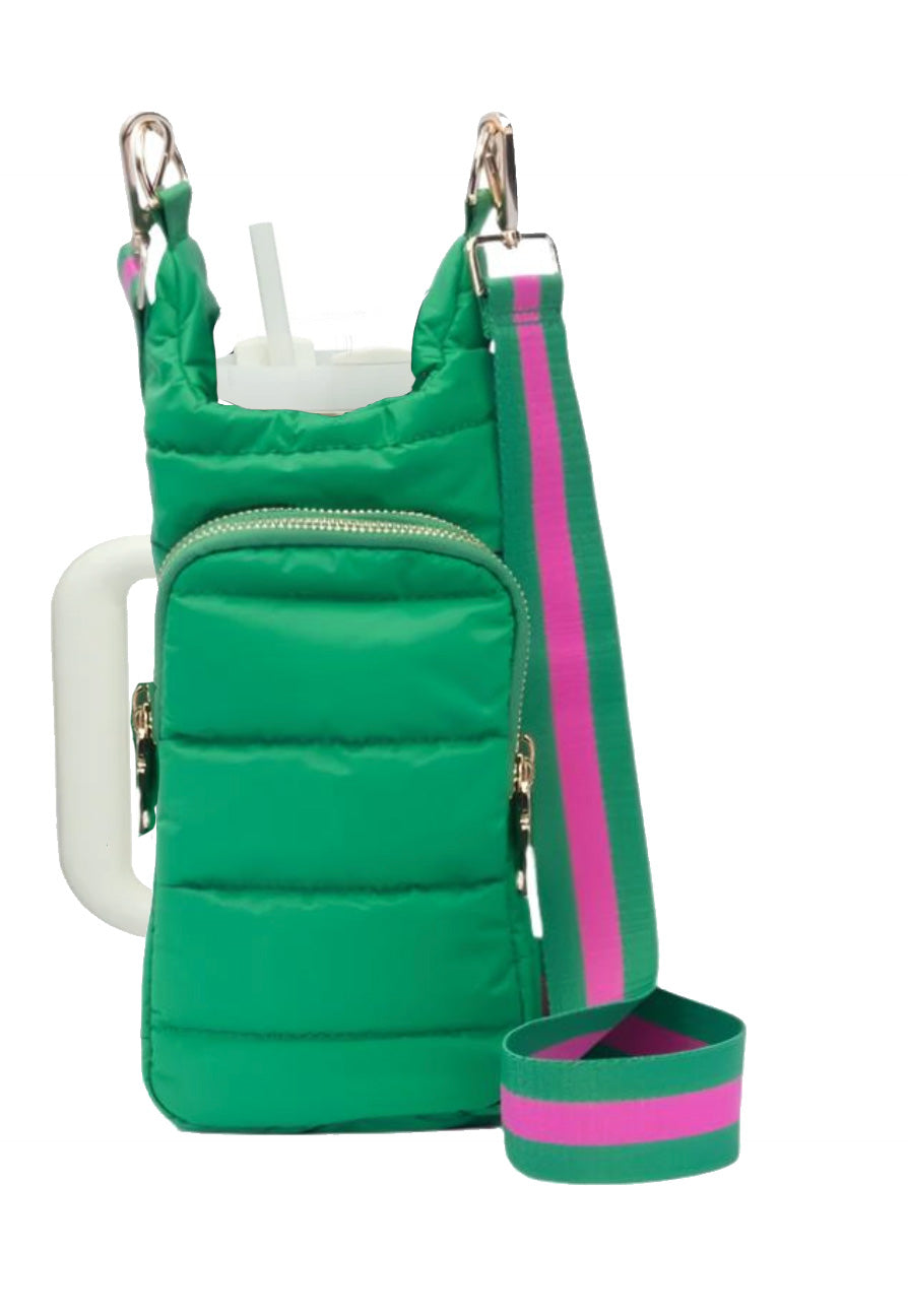 HydroBag® HANDLE™- Kelly Green with Pink and Green Striped Strap