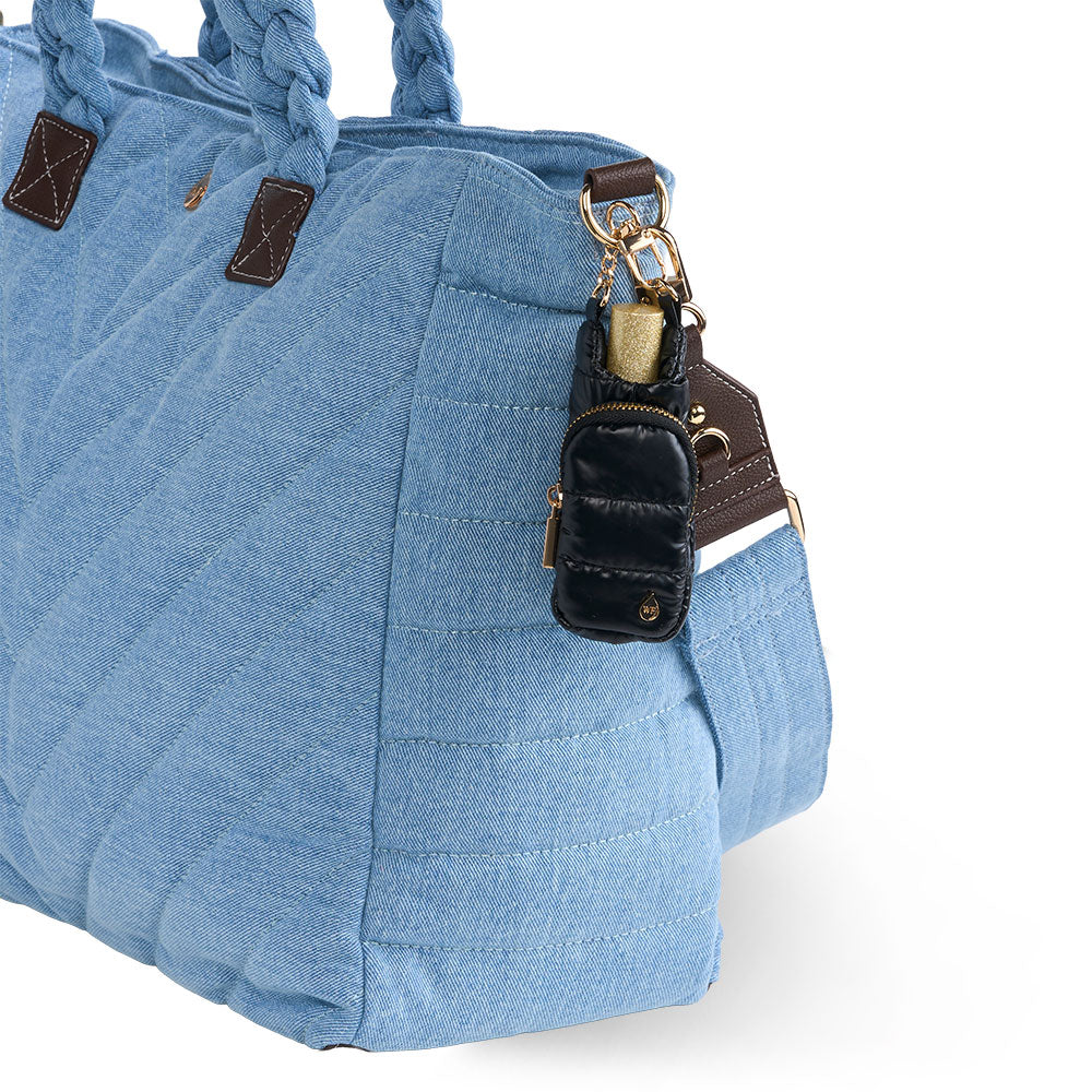 Mini HydroBag® Charm- Black Shiny with Gold Hardware