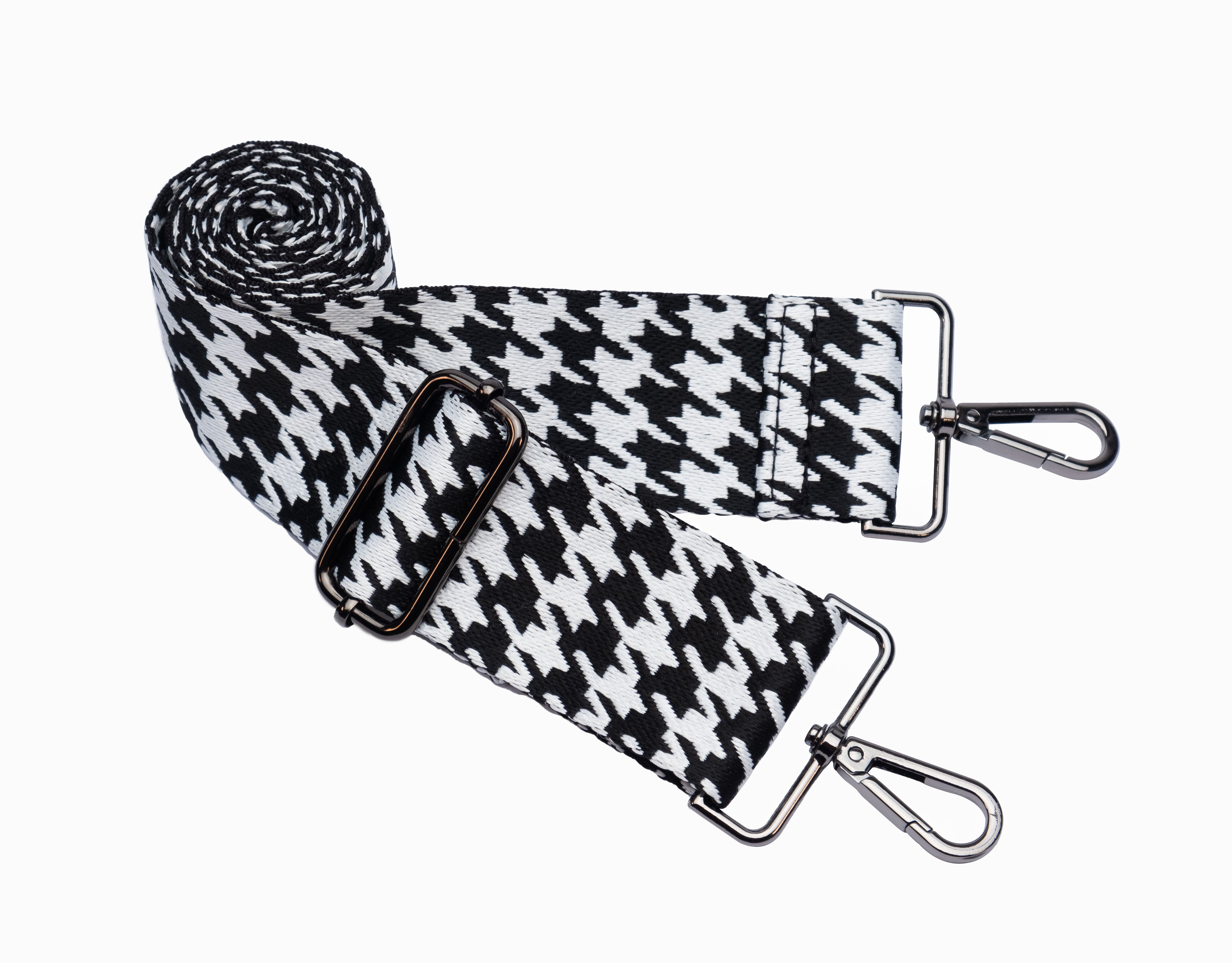 Wholesale - Houndstooth interchangeable strap with gunmetal hardware