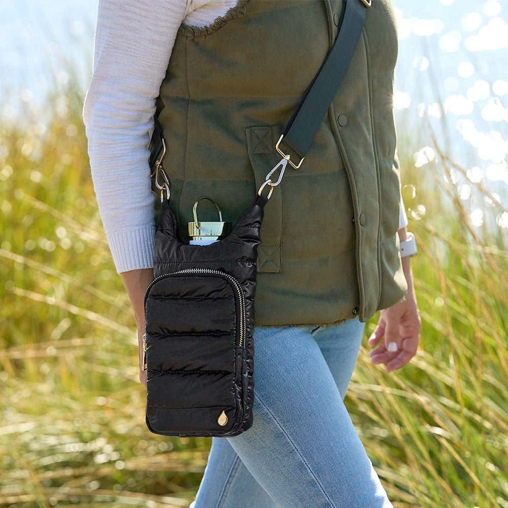 Black Shiny HydroBag® with Gold Hardware
