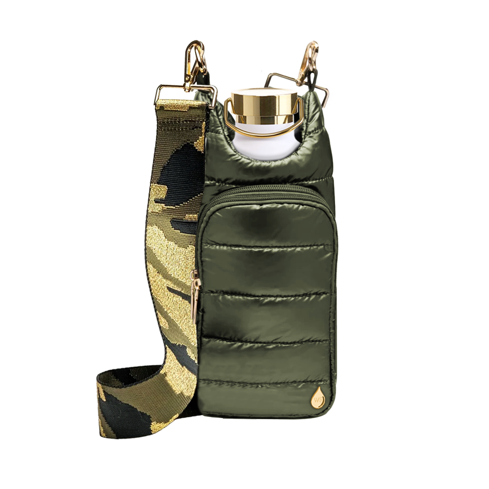 Army Green Shiny HydroBag® with Camo Strap