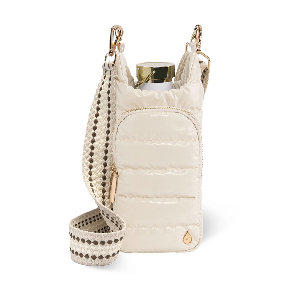 Ivory Lacquer HydroBag® with Light Patterned Strap