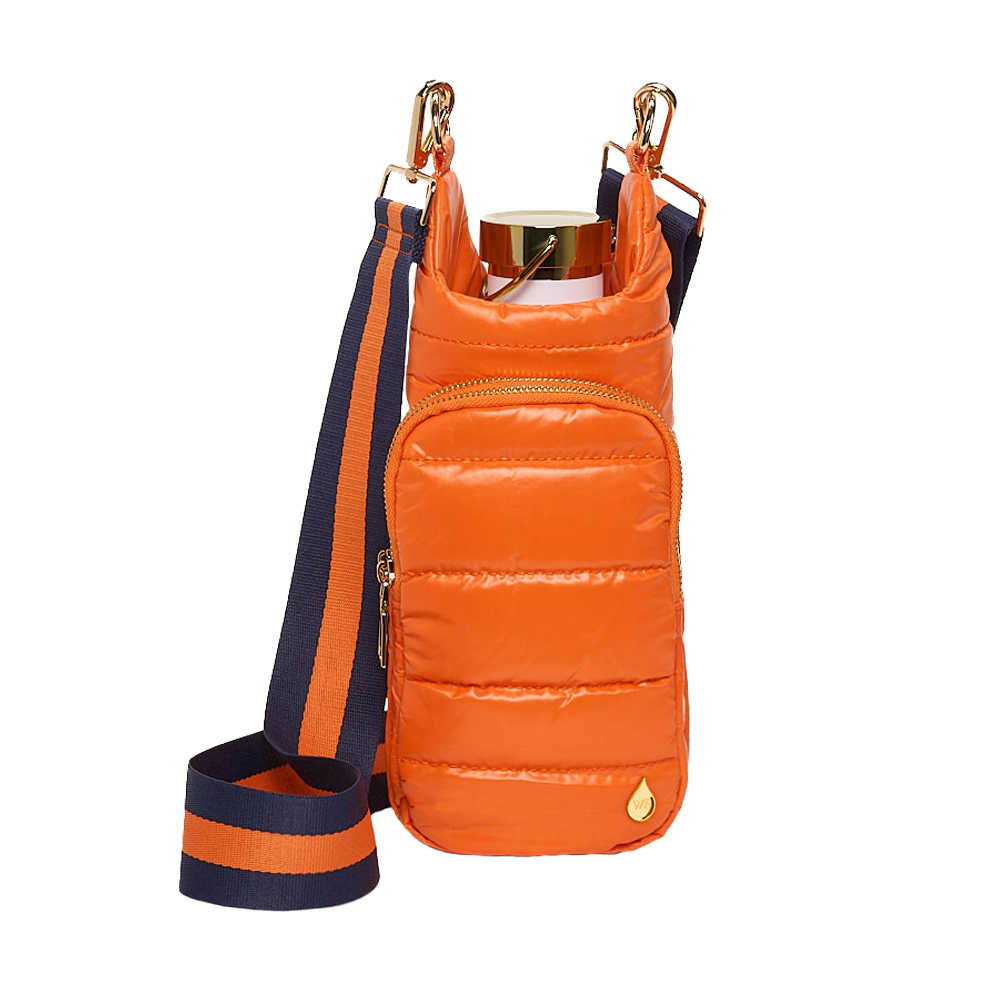 Clementine Orange Matte HydroBag® with Navy/Orange Strap