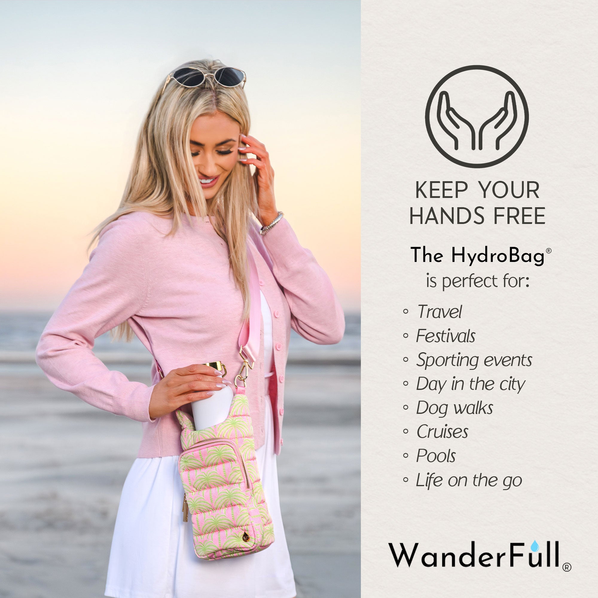 Pink Palm Print HydroBag®