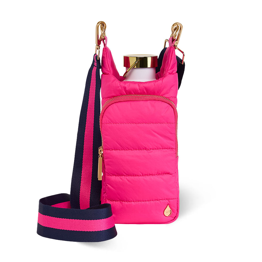 Bright Pink HydroBag® with Navy and Pink Strap