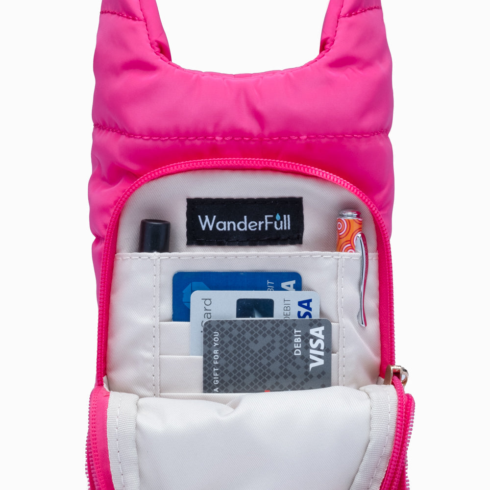 Wholesale Packs (4 or 10) - Dark Pink HydroBag with Cream/Pink Strap