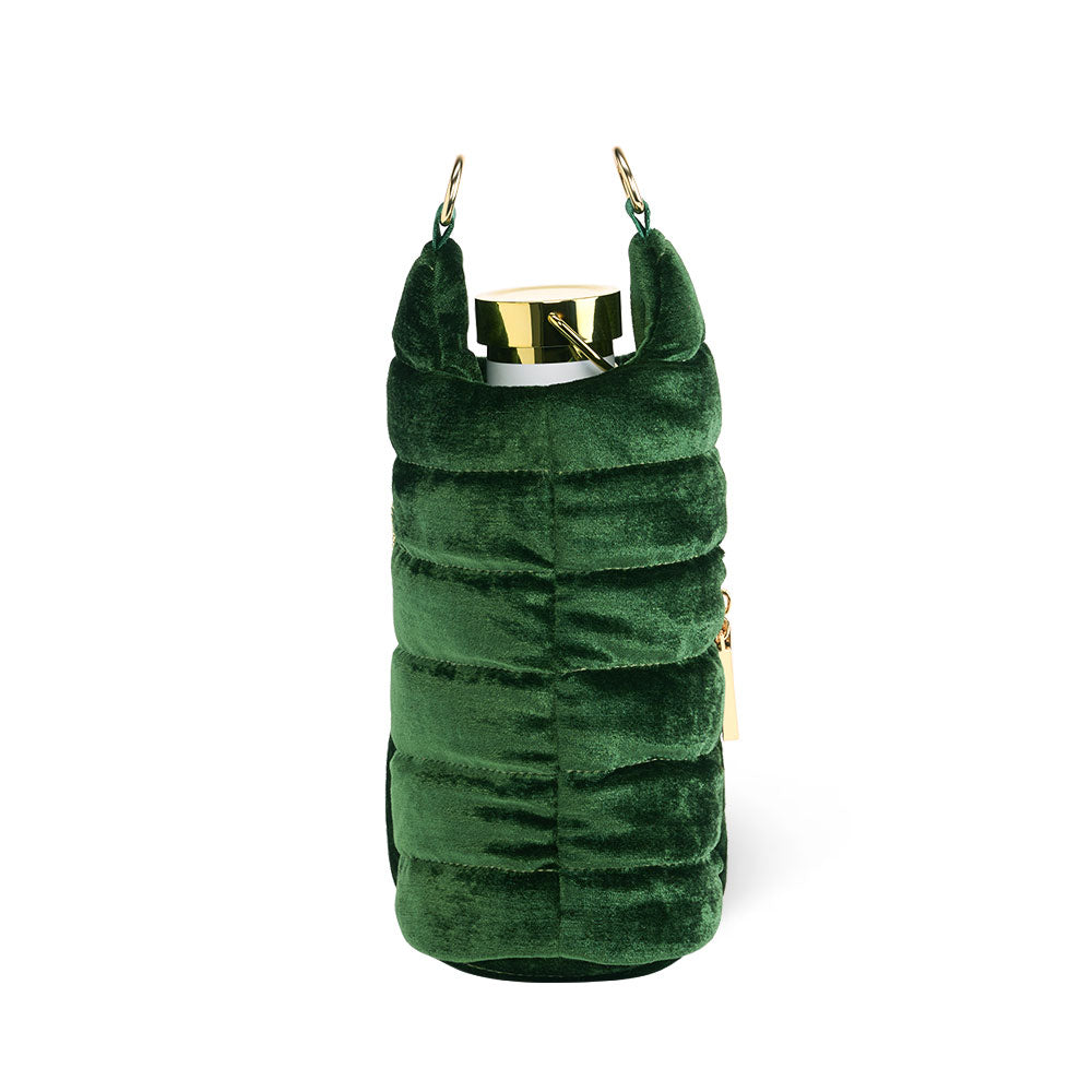 Velvet HydroBag® with Velvet and Gold chain strap- Emerald