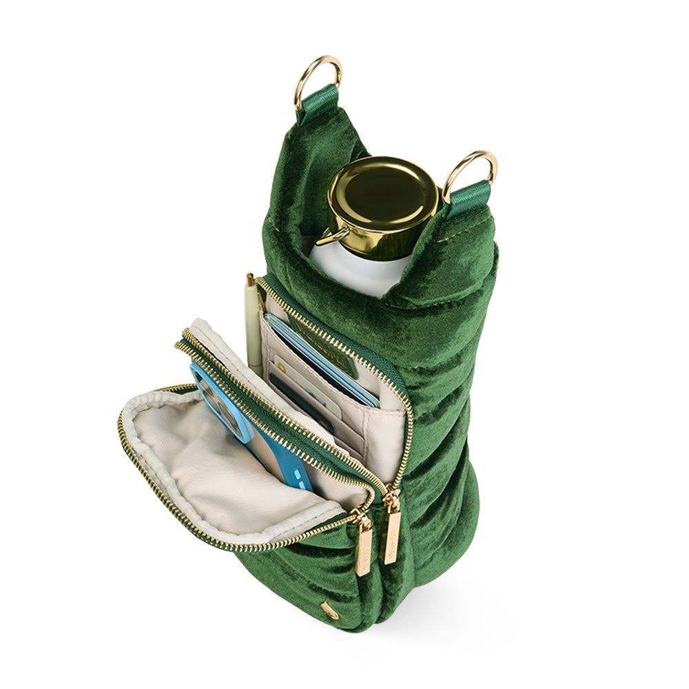 Velvet HydroBag® with Velvet and Gold chain strap- Emerald