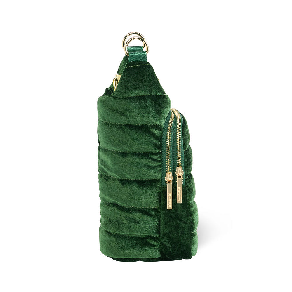 Velvet HydroBag® with Velvet and Gold chain strap- Emerald