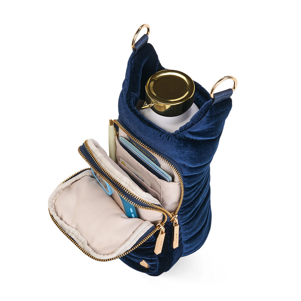 Velvet HydroBag® with Velvet and Gold chain strap- Navy
