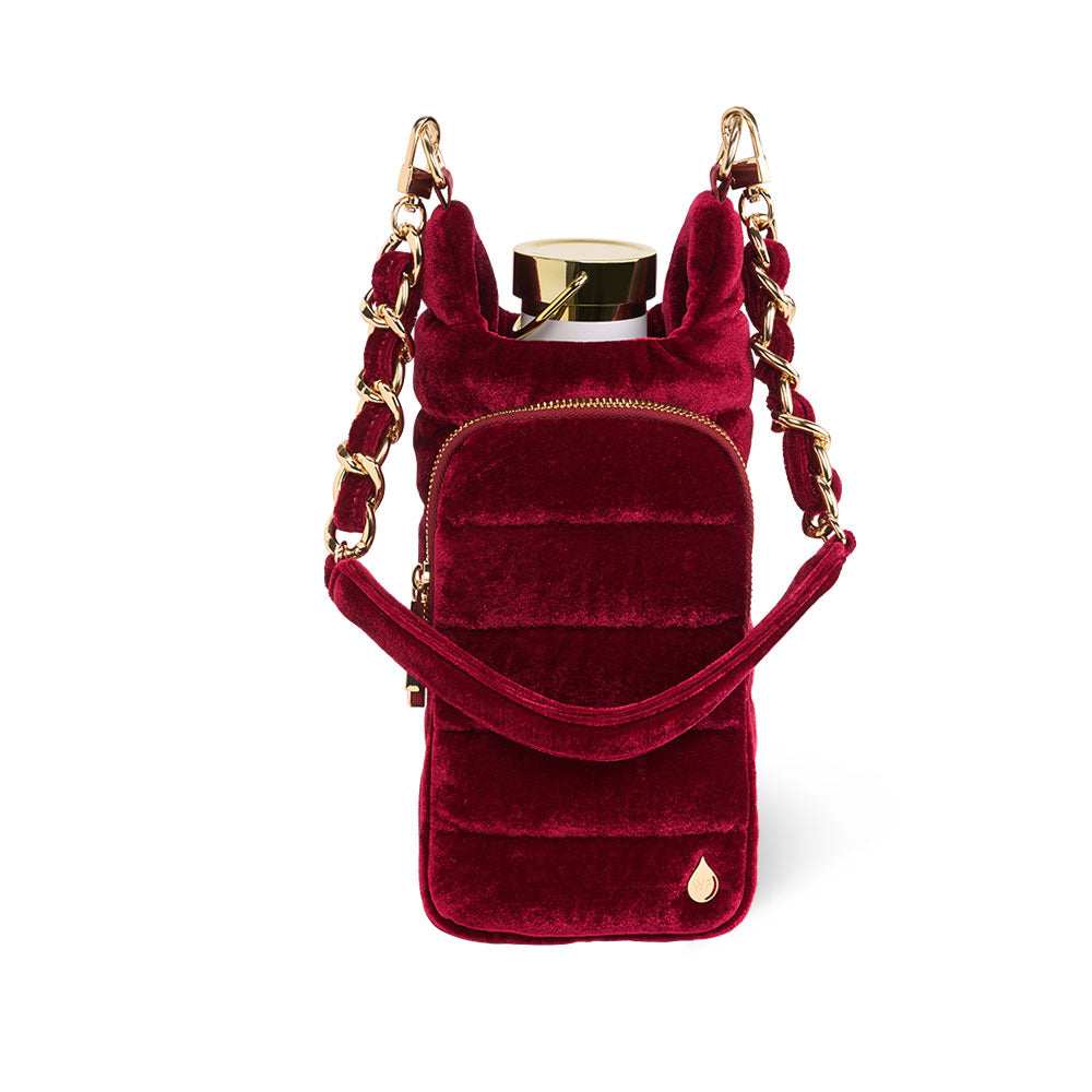 Velvet HydroBag® with Velvet and Gold chain strap- Wine