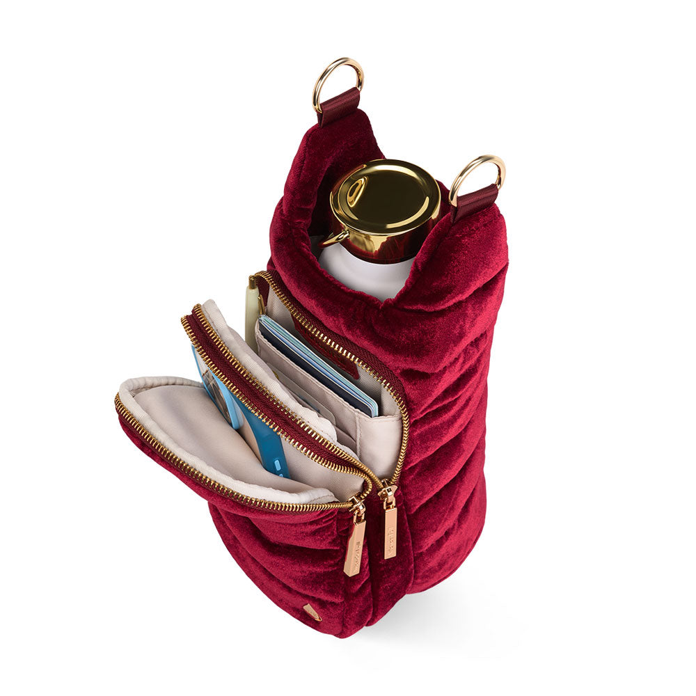 Velvet HydroBag® with Velvet and Gold chain strap- Wine