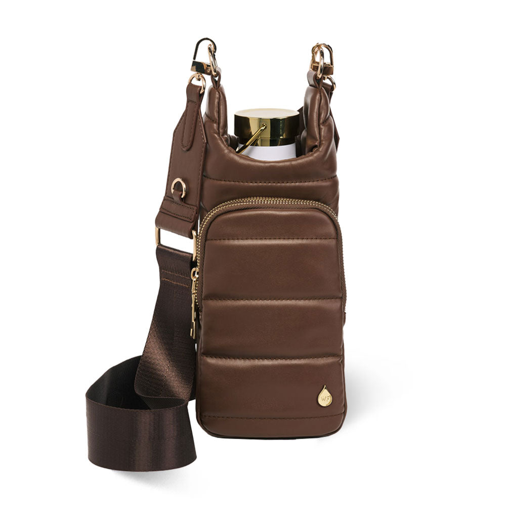 Brown Mocha Vegan Leather HydroBag® with Strap Bundle