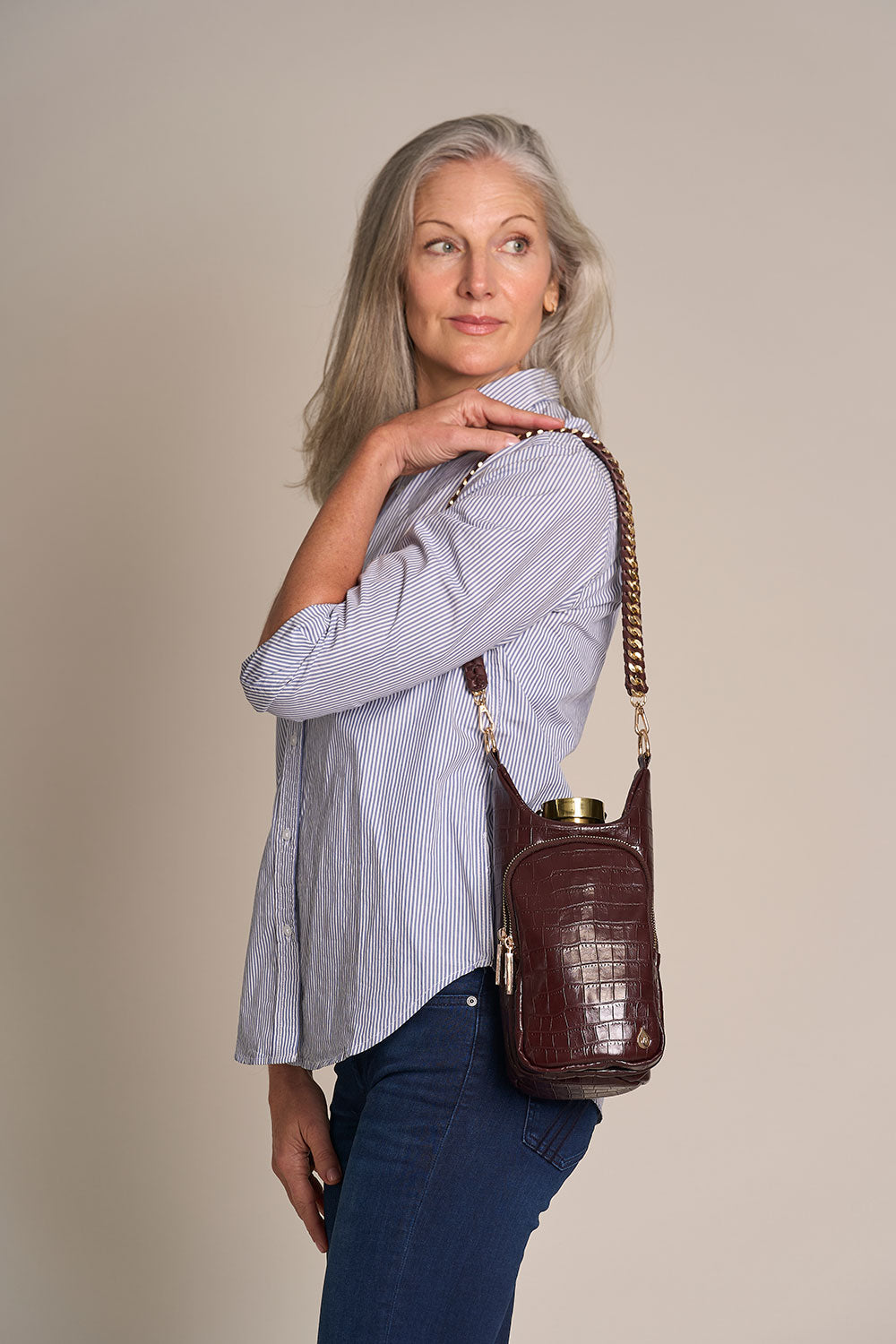 Merlot Faux Croc HydroBag®