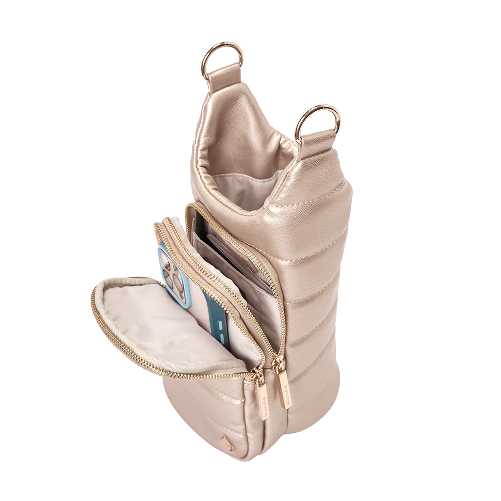 Soft Gold Vegan Leather HydroBag® with Strap Bundle