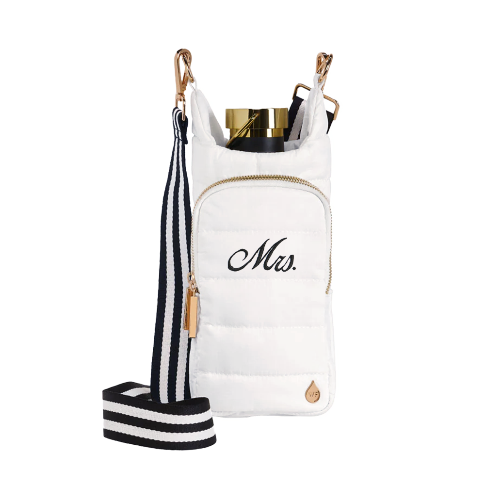 For the Bride-White Ripstop HydroBag® Monogrammed with "Mrs."