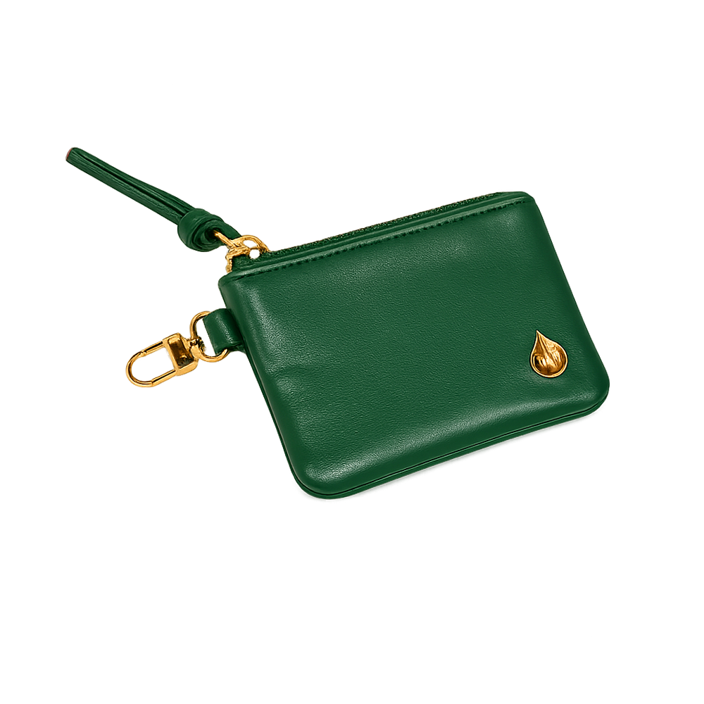 Clear HydroBag® Stadium with Augusta Golf Green Trim and Matching RFID Pouch