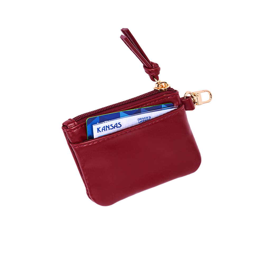 Clear HydroBag® Stadium with Maroon Trim and Matching Pouch