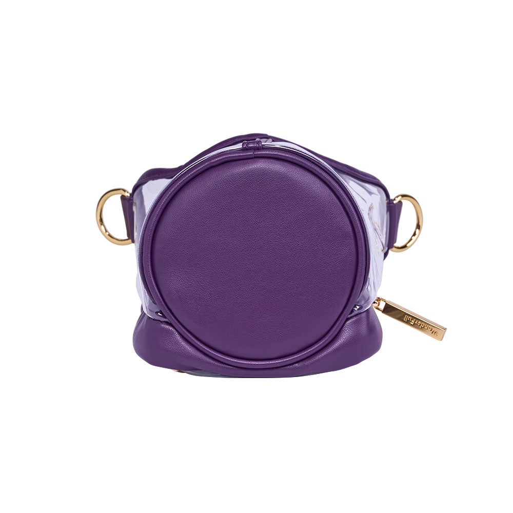 Clear HydroBag® Stadium with Purple Trim and Matching Pouch