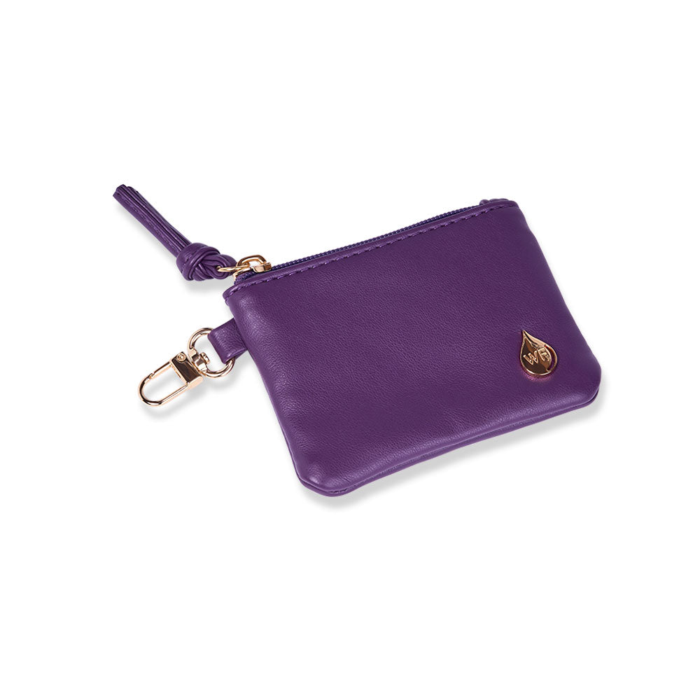 Clear HydroBag® Stadium with Purple Trim and Matching Pouch