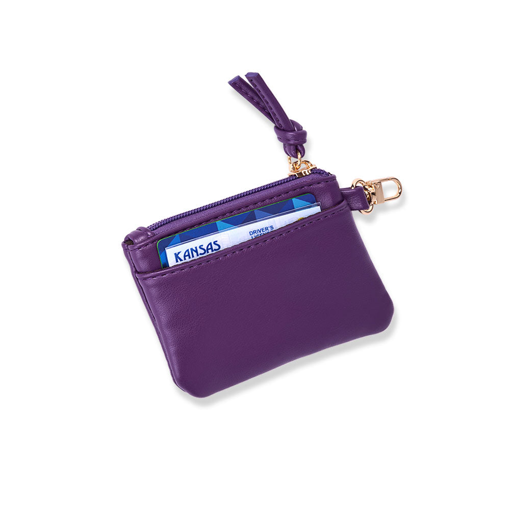 Clear HydroBag® Stadium with Purple Trim and Matching Pouch