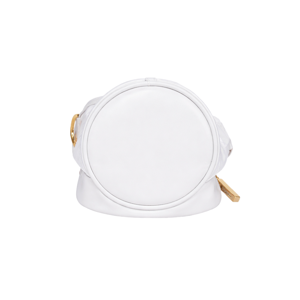 Clear HydroBag® Stadium with White Vegan Leather Trim and Matching RFID Pouch