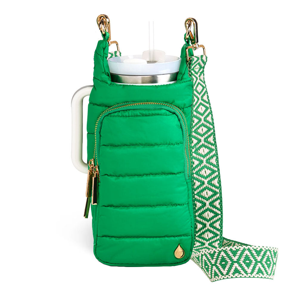 Kelly Green and Cream Woven Strap