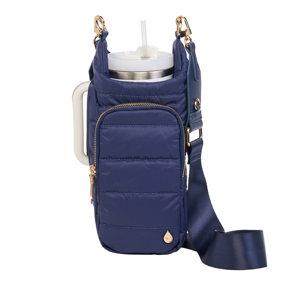 HydroBag® HANDLE®- Navy Matte with Solid Vegan Leather Strap